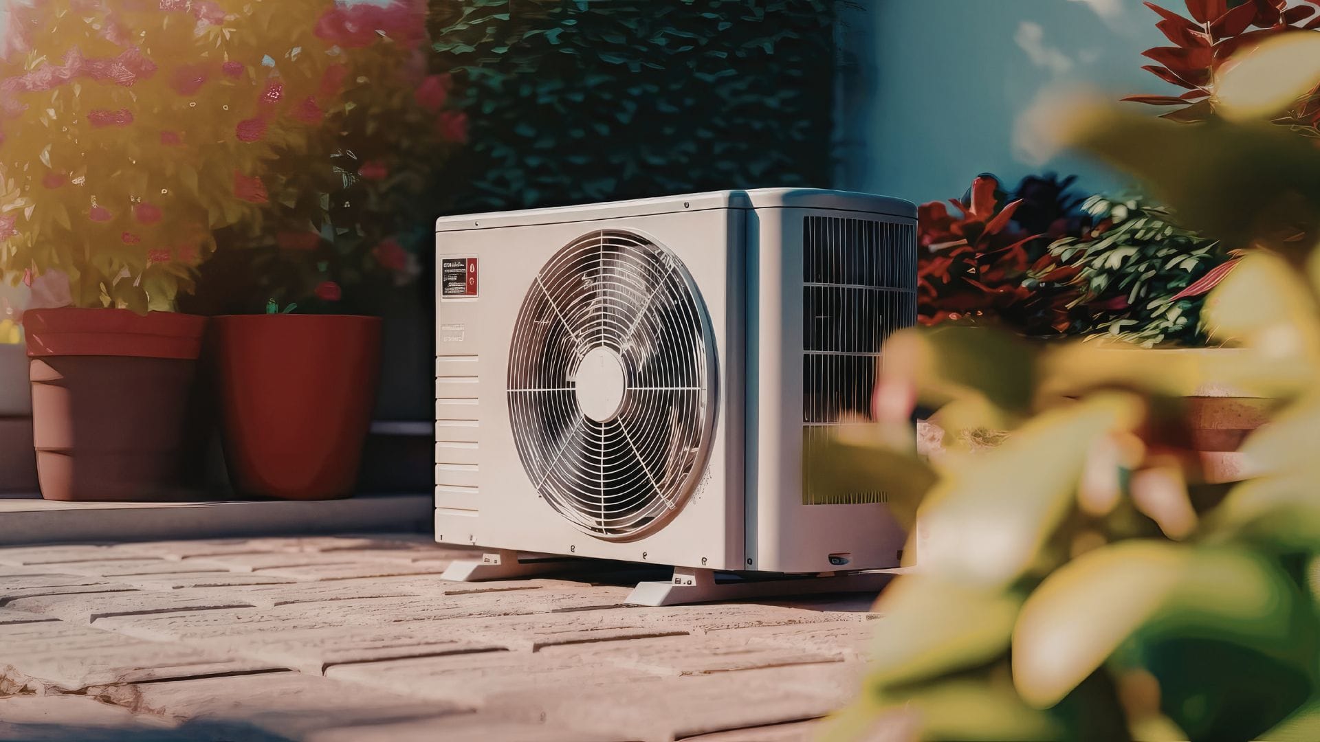 New residential AC unit installed in an Oklahoma City backyard